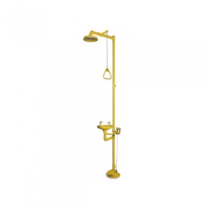 ABS BOWL COMBINATION EMERGENCY SHOWER & EYEWASH WITH FOOT PEDAL